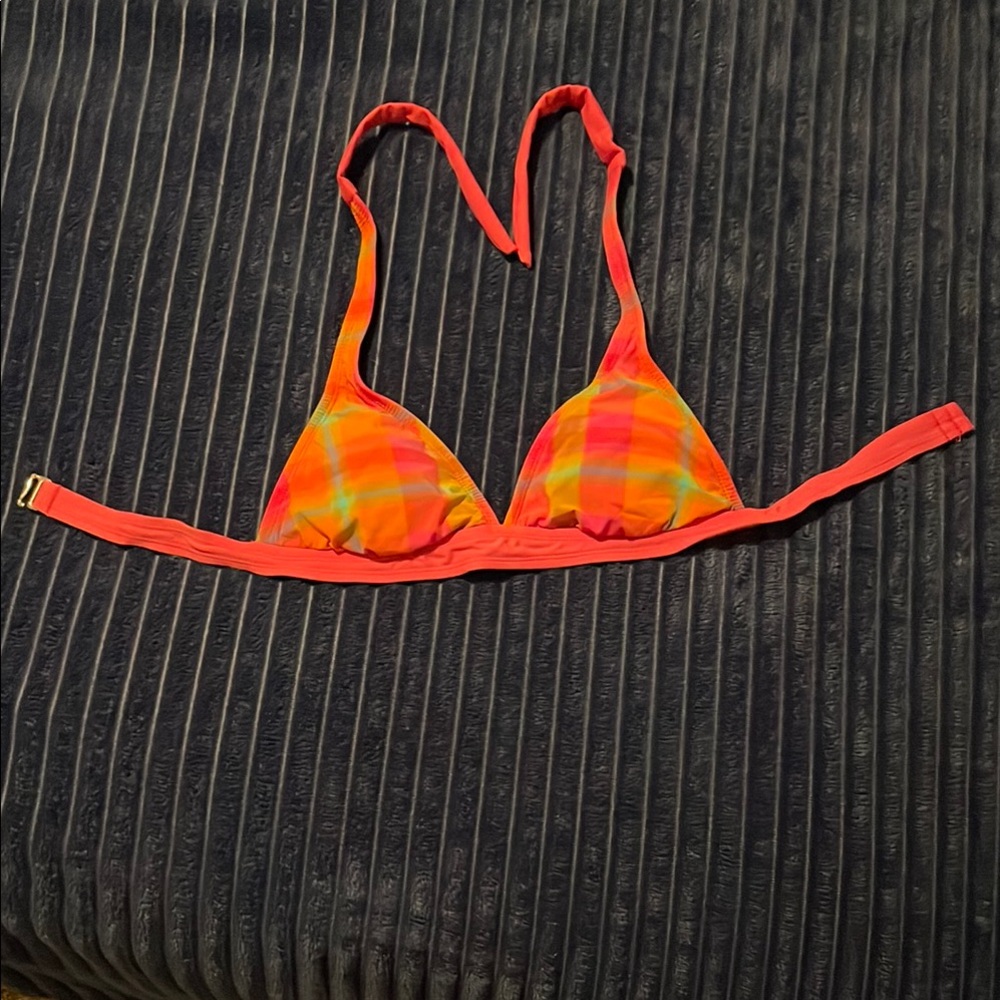 Isaac Mizrahi Red and Orange Bikini Top
